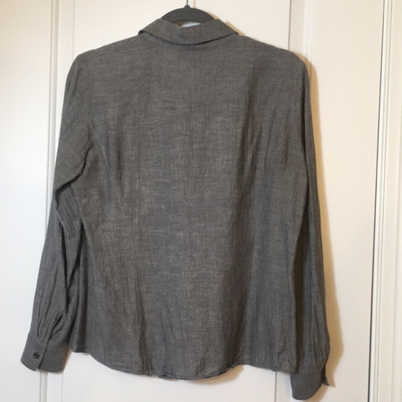 Soft wool blend grey shirt - Picture 5 of 6